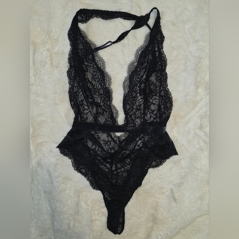 Victoria's Secret Black Lace Chemise